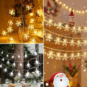 Sniegpārsliņu lampiņu virtene (1,8 m) | LEDFLAKES