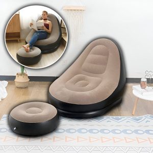 Piepūšamais atpūtas krēsls ar kāju balstu | CHILLSEAT
